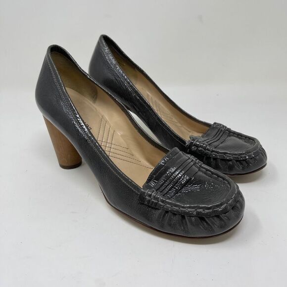 Enzo Angiolini Women's Probably Pumps Cork Heels Slip On Patent Leather Size 7M - Picture 1 of 11